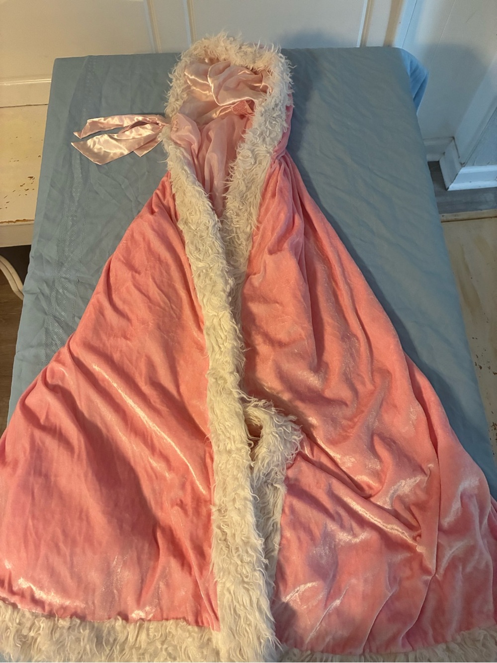 Pink Velvet Princess Hooded Cloak